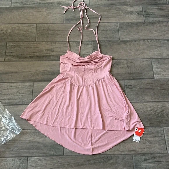 open lace back dress Apple Cider Vinegar Emily Women Pink Dress Carnival Halloween Cosplay Costume